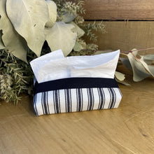 Load image into Gallery viewer, Charcoal stripe tissue purse
