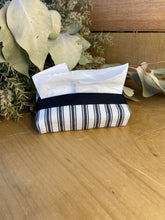 Load image into Gallery viewer, Charcoal stripe tissue purse
